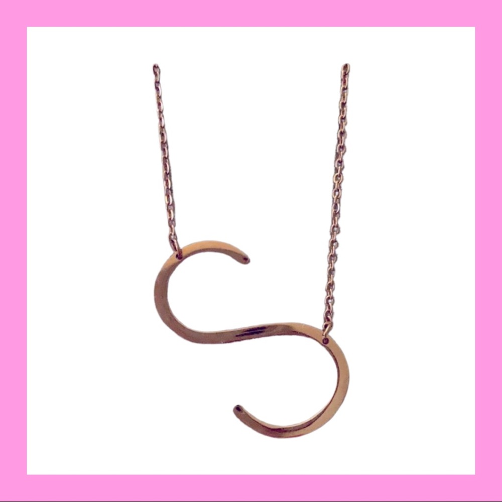 Rose Gold plated Large “S” Necklace